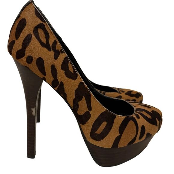Bebe Animal Print Platform Heels Size 7 - Picture 2 of 10